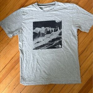 The North Face Heather Gray Mountain Graphic Tee